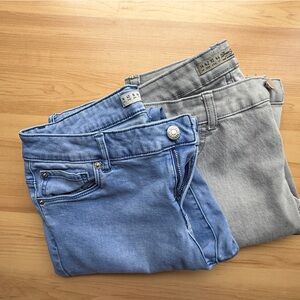 Denim&Co Women's Jeans - Sky Blue and Ash Gray